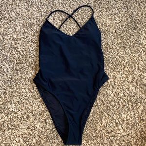Sexy one piece bathing suit! Black w/ criss cross